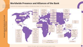 Principles Tools And Techniques For Credit Risks Management Worldwide Presence And Alliances Of The Bank