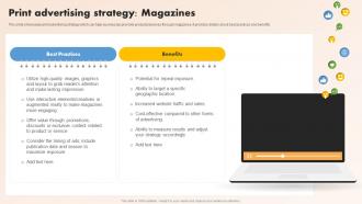 Print Advertising Strategy Magazines Media Planning Strategy A Comprehensive Strategy SS