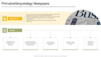 Print Advertising Strategy Newspapers Power Your Business Promotion Strategy SS V