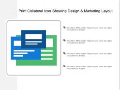 Print collateral icon showing design and marketing layout