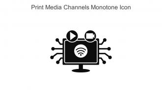 Print Media Channels Monotone Icon In Powerpoint Pptx Png And Editable Eps Format