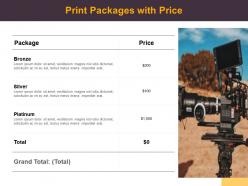 Print packages with price ppt powerpoint presentation professional slideshow