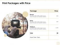Print packages with price ppt powerpoint presentation visual aids gallery