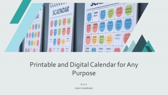 Printable And Digital Calendar For Any Purpose PPT Slides AT