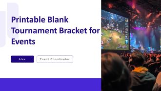 Printable Blank Tournament Bracket For Events PPT Summary AT