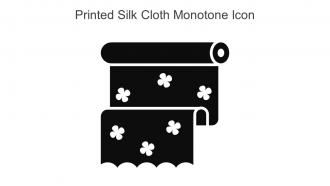 Printed Silk Cloth Monotone Icon In Powerpoint Pptx Png And Editable Eps Format