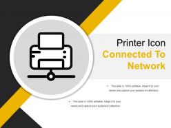 Printer Icon Connected To Network