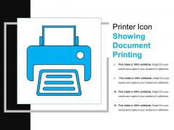 Printer icon showing document printing
