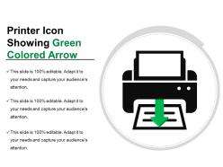 Printer icon showing green colored arrow