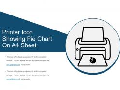Printer icon showing pie chart on a4 sheet