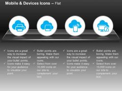Printer mobile computer cloud services ppt icons graphics