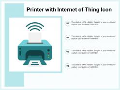 Printer with internet of thing icon
