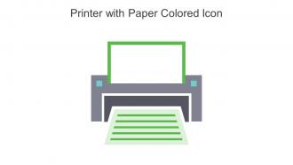 Printer With Paper Colored Icon In Powerpoint Pptx Png And Editable Eps Format