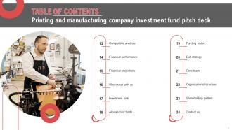 Printing And Manufacturing Company Investment Fund Pitch Deck Ppt Template Adaptable Impressive