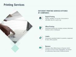 Printing services digital ppt powerpoint presentation model graphics