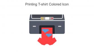 Printing T Shirt Colored Icon In Powerpoint Pptx Png And Editable Eps Format