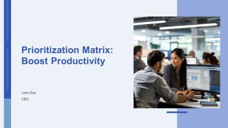 Prioritization Matrix Boost Productivity PPT Summary AT
