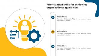 Prioritization Skills For Achieving Organizational Goals Icon