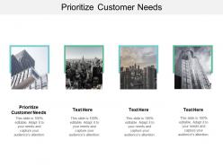 Prioritize customer needs ppt powerpoint presentation professional topics cpb