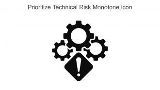 Prioritize Technical Risk Monotone Icon in powerpoint pptx png and editable eps format