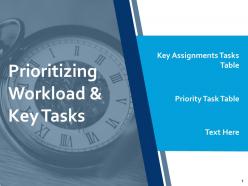 Prioritizing workload and key tasks table ppt powerpoint presentation outline outfit