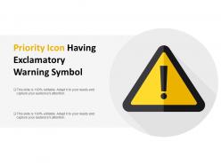 Priority Icon Having Exclamatory Warning Symbol