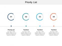 Priority list ppt powerpoint presentation background cpb