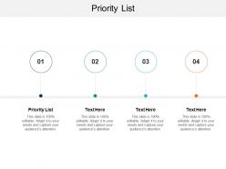 Priority list ppt powerpoint presentation icon graphics pictures cpb