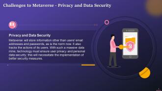 Privacy And Data Security As A Major Challenge To Metaverse Training Ppt