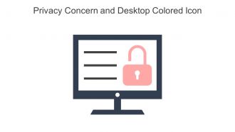 Privacy Concern And Desktop Colored Icon In Powerpoint Pptx Png And Editable Eps Format