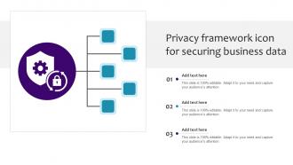 Privacy Framework Icon For Securing Business Data
