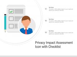 Privacy impact assessment icon with checklist
