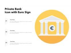 Private bank icon with euro sign