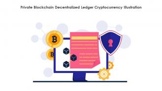 Private Blockchain Decentralized Ledger Cryptocurrency Illustration