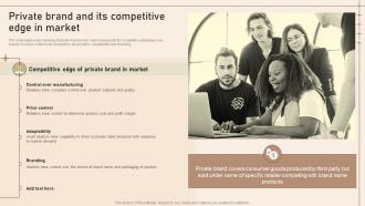 Private Brand And Its Competitive Edge In Market Strategies To Develop Private Label Brand
