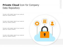 Private cloud icon for company data repository