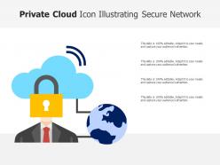 Private cloud icon illustrating secure network