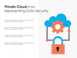 Private cloud icon representing data security