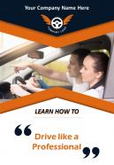 Private driving school two page flyer template