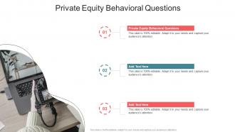 Private Equity Behavioral Questions In Powerpoint And Google Slides Cpb