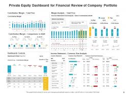 Private equity dashboard for financial review of company portfolio ppt presentation show