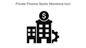Private Finance Sector Monotone Icon In Powerpoint Pptx Png And Editable Eps Format