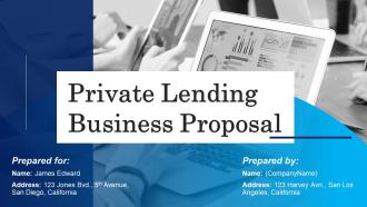 Private Lending Business Proposal Powerpoint Presentation Slides