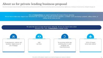 Private Lending Business Proposal Powerpoint Presentation Slides Adaptable