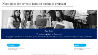 Private Lending Business Proposal Powerpoint Presentation Slides Best Template