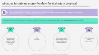 Private Money Lenders For Real Estate Proposal Powerpoint Presentation Slides
