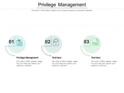 Privilege management ppt powerpoint presentation styles professional cpb