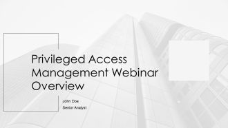 Privileged Access Management Webinar Overview PPT Mockup AT