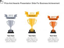 Prize and awards presentation slide for business achievement ppt inspiration