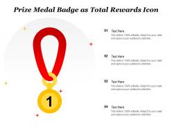 Prize medal badge as total rewards icon